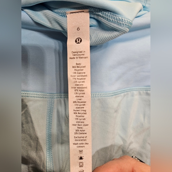 Lululemon speed up HR shorts 2.5" lined blue womens size 6 NEW - Picture 6 of 10
